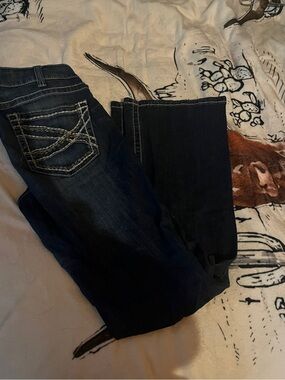 Dark Blue Women's Bootcut Jeans - Classic Stretch Denim